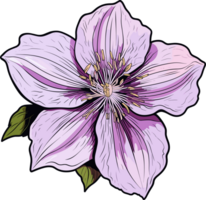 ai généré clématite fleur clipart conception illustration png