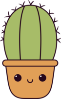 ai generado linda cactus clipart diseño ilustración png