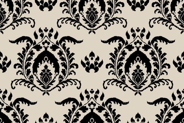 Ikat tribal Indian seamless pattern. Ethnic Aztec fabric carpet mandala ornament native boho chevron textile.Geometric African American oriental traditional vector illustrations. Embroidery style.