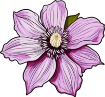 ai gerado clematis flor clipart Projeto ilustração png