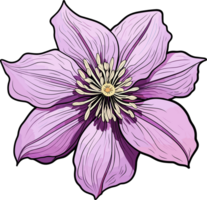 ai genererad clematis blomma ClipArt design illustration png