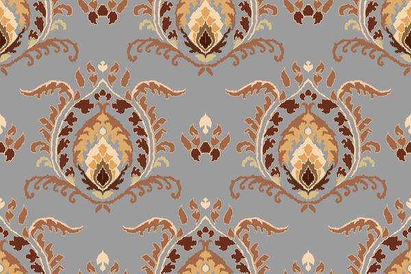 Ikat tribal Indian seamless pattern. Ethnic Aztec fabric carpet mandala ornament native boho chevron textile.Geometric African American oriental traditional vector illustrations. Embroidery style.
