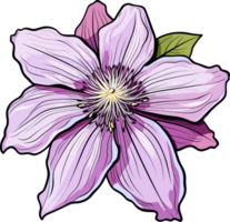 ai generado clemátide flor clipart diseño ilustración png