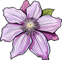 ai genererad clematis blomma ClipArt design illustration png