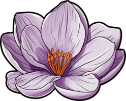 ai generiert Krokus Blume Clip Art Design Illustration png