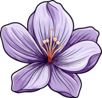 AI generated Crocus flower clipart design illustration png