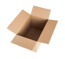 Open cardboard box. To transport items photo