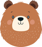 ai gerado Urso cabeça clipart Projeto ilustração png