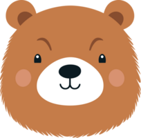 AI generated Bear head clipart design illustration png