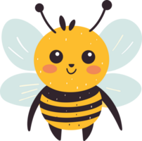 ai generado linda abeja clipart diseño ilustración png