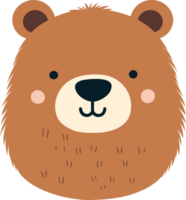 ai generado oso cabeza clipart diseño ilustración png