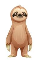 Sloth cartoon illustration isolated on white background vector