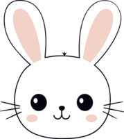 AI generated Bunny head clipart design illustration png