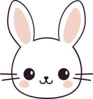 ai généré lapin tête clipart conception illustration png