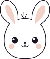 ai généré lapin tête clipart conception illustration png