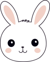 ai généré lapin tête clipart conception illustration png