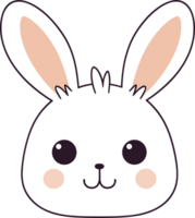 ai généré lapin tête clipart conception illustration png