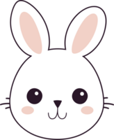 AI generated Bunny head clipart design illustration png
