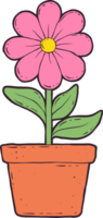 ai genererad blomma i pott ClipArt design illustration png