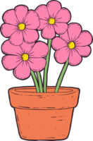 ai genererad blomma i pott ClipArt design illustration png