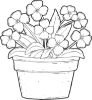 ai genererad blomma i pott ClipArt design illustration png