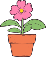 ai genererad blomma i pott ClipArt design illustration png