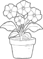 ai genererad blomma i pott ClipArt design illustration png