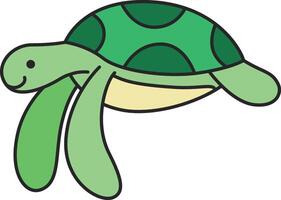 Turtle icon. Flat illustration of turtle vector icon for web design