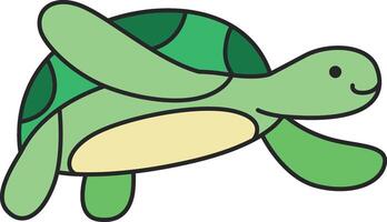 Turtle icon. Flat illustration of turtle vector icon for web design