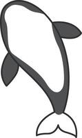 Killer whale icon in flat style. Killer whale vector illustration on white isolated background. Killer whale business concept.