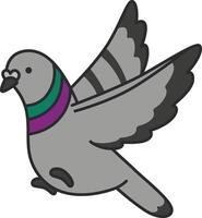 Paloma icono en plano estilo. pájaro vector ilustración en blanco aislado antecedentes. pájaro negocio concepto.