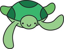 Cute turtle icon. Cartoon illustration of cute turtle vector icon for web design