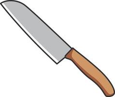 santoku cuchillo icono. cocina utensilio y Cocinando tema. aislado diseño. vector ilustración