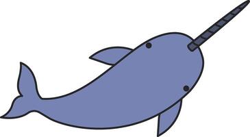 cute narwhal cartoon vector illustration graphic design vector illustration graphic design