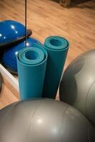 Yoga props and materials in a gym photo