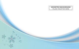 Modern abstract blue wave background design vector