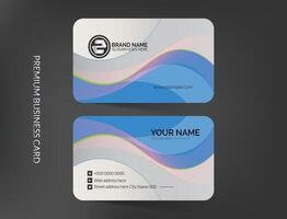 Modern double side business card template vector