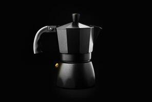 Black Geyser Coffee Maker isolated on black photo