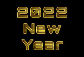 Perforated golden metal numbers 2022 New Year photo