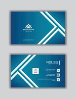 Modern presentation card with company logo and QR code. A business card template vector