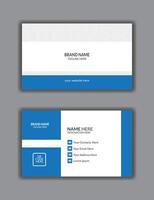 Blue and white Modern Creative Business Card - Simple and Clean Design vector