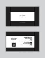 Black and white simple business card A corporate style business card template vector