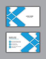 Stylish Blue and white Creative Business Card - Simple and Elegant Design vector