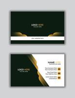 Futuristic business card design. Modern shape Luxury dark green background. Vector illustration print template