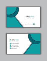 Corporate Style Business Card Design Set blue Color Palette vector