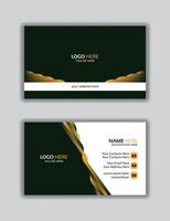 Dark green color, A creative and wonderful style and color  business card Professional Template vector