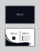 Corporate and clean style business card,White and dark royal blue color,A professional business card template and vector illustration