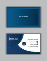 Double-Sided Creative Business Card template- Horizontal Layout, Professional and stylish vector