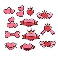 romantic hand drawn cute love vector