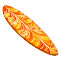 AI generated Surfboard Isolated on Transparent Background png